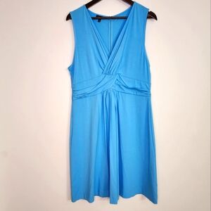 Talbots Turquoise Sleeveless Twist Front Summer Dress XL Casual Beach Vacation